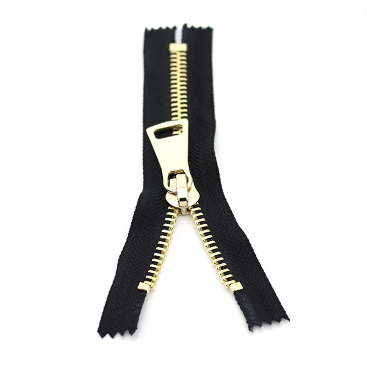 Sewing Accessories Tools 5# Metal Jacket Zipper Brass Zipper Personalized #5 Brass Zipper For Garments
