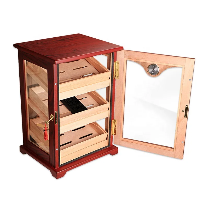 Large capacity wood Cedar cabinet three smoke alcohol pure constant humidity moisture profile matte