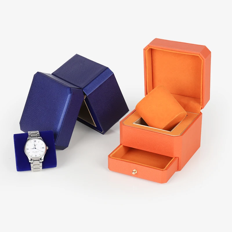 SUNDO OEM ODM High-quality watch box organizer gift box man watch and bracelet custom PU leather paper watch box & cases