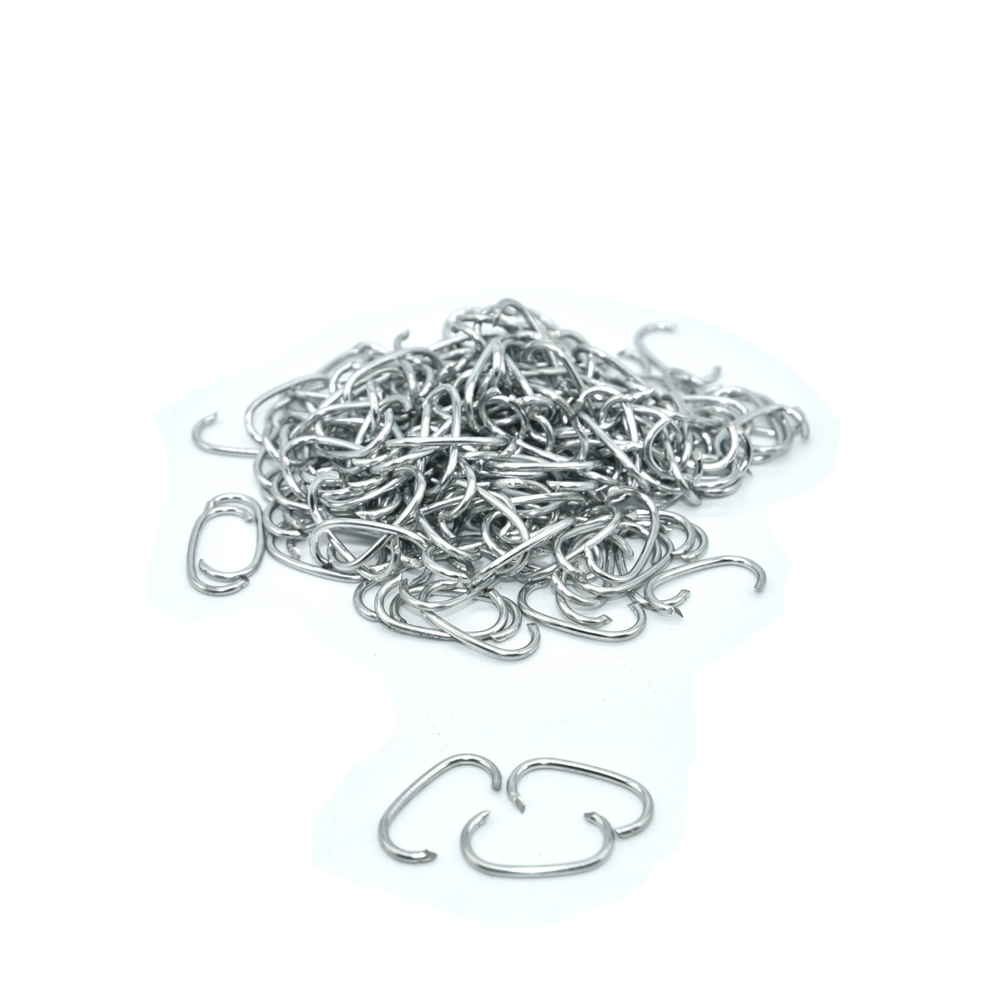 High Quality Galvanized Iron Fasteners Loose nail Hog Ring for Attaching Fabrics