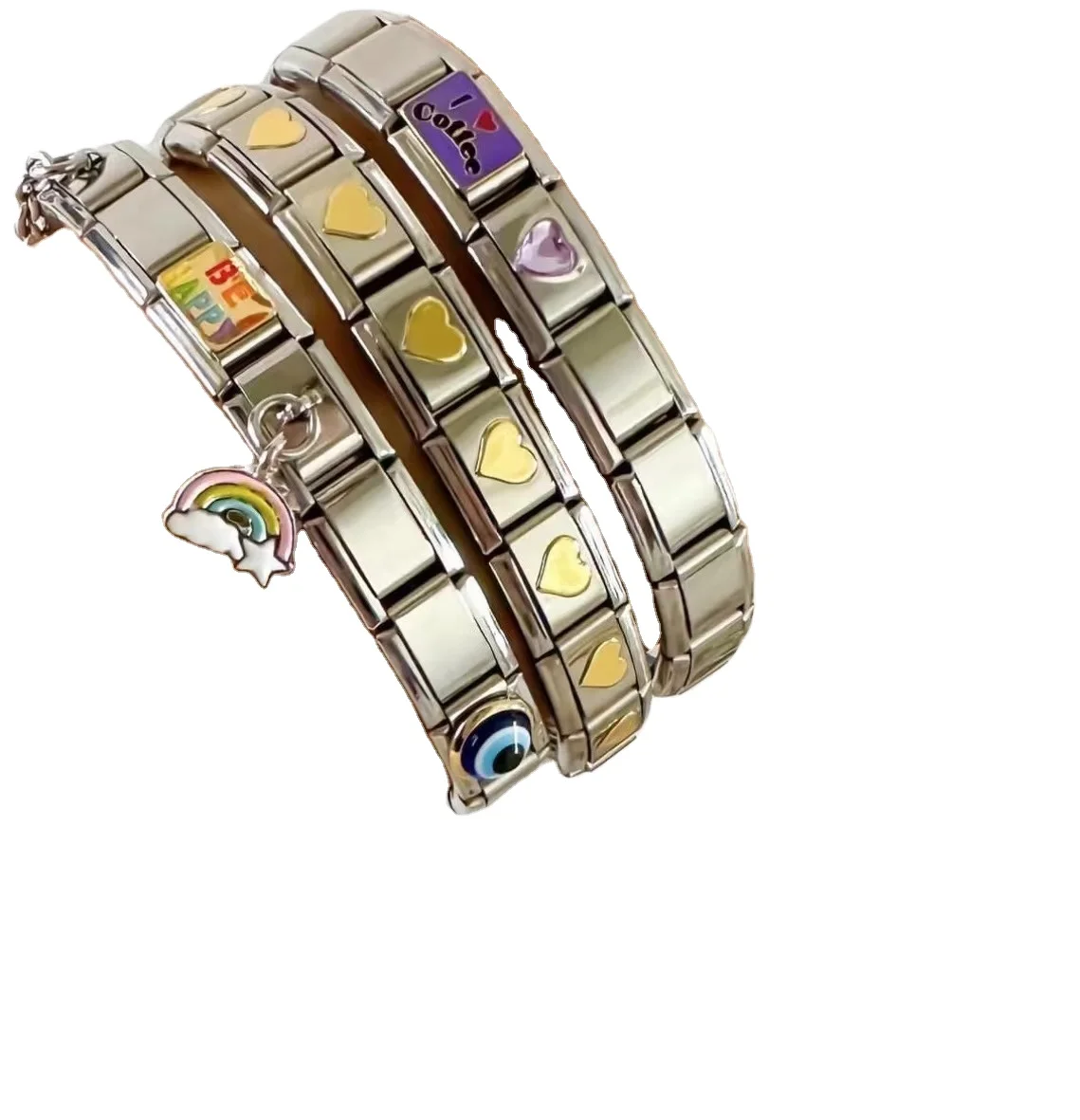 BMZ 2023 New hot Italy Italian bracelet hot sell DIY nomination stainless bracelet with 100000 charms