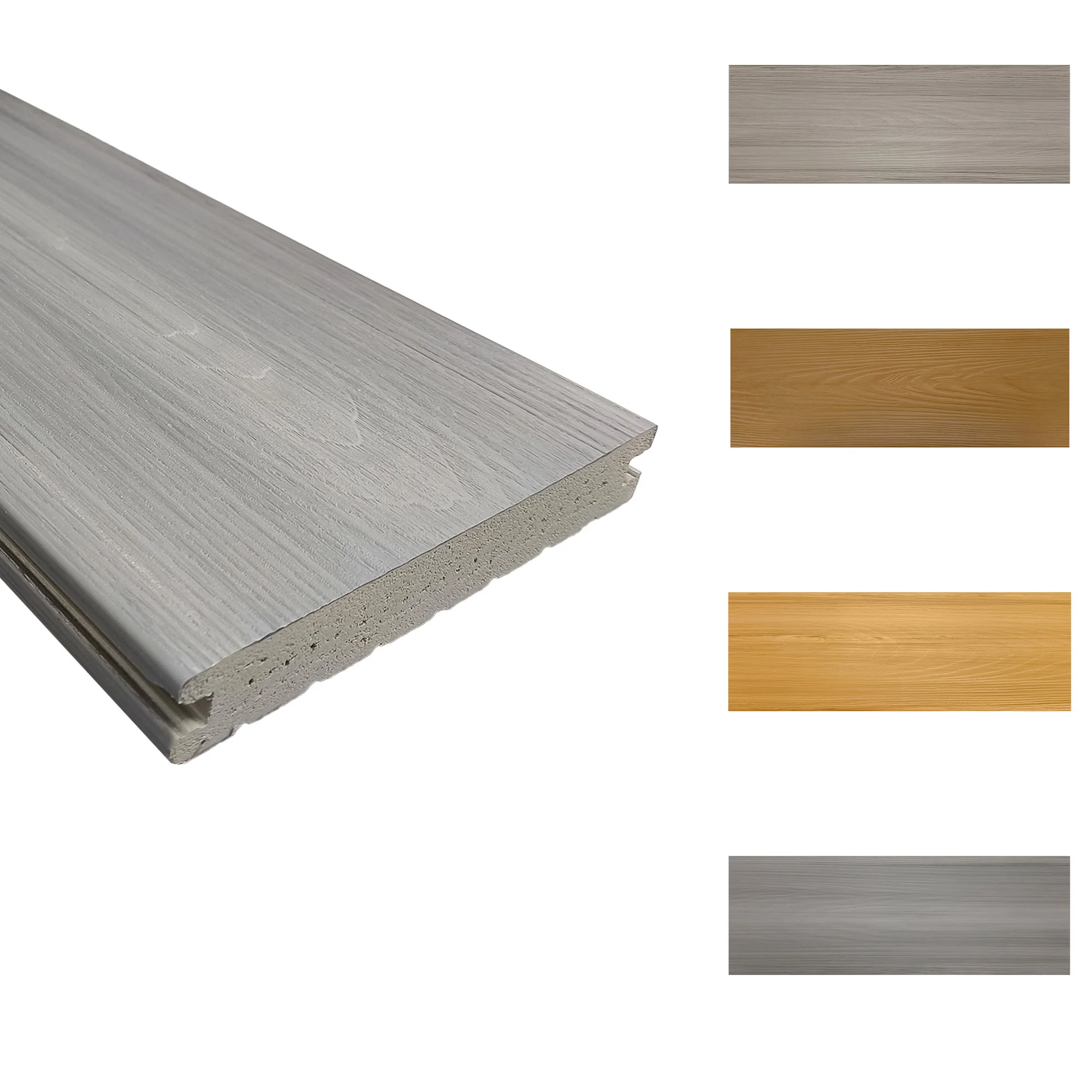 Long lasting head to head installation piso externo ASA co-extrusion pvc foam decking