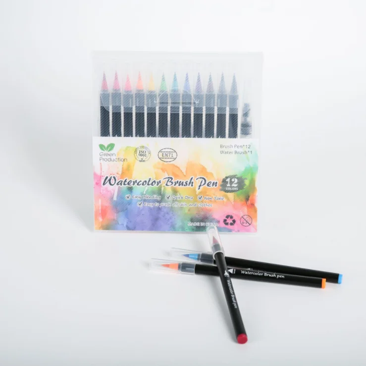 
hot selling 24 paint watercolor brush markers pens set 
