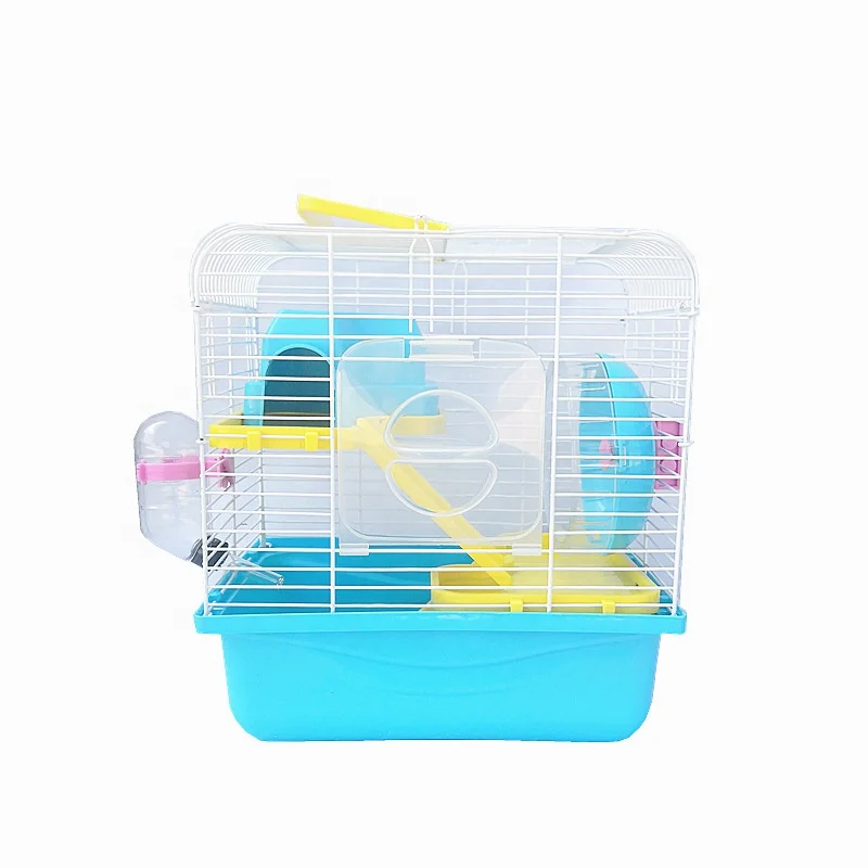 Golden silk bear cage Luxury villa hamster house supplies toys three tiers of small manor cage