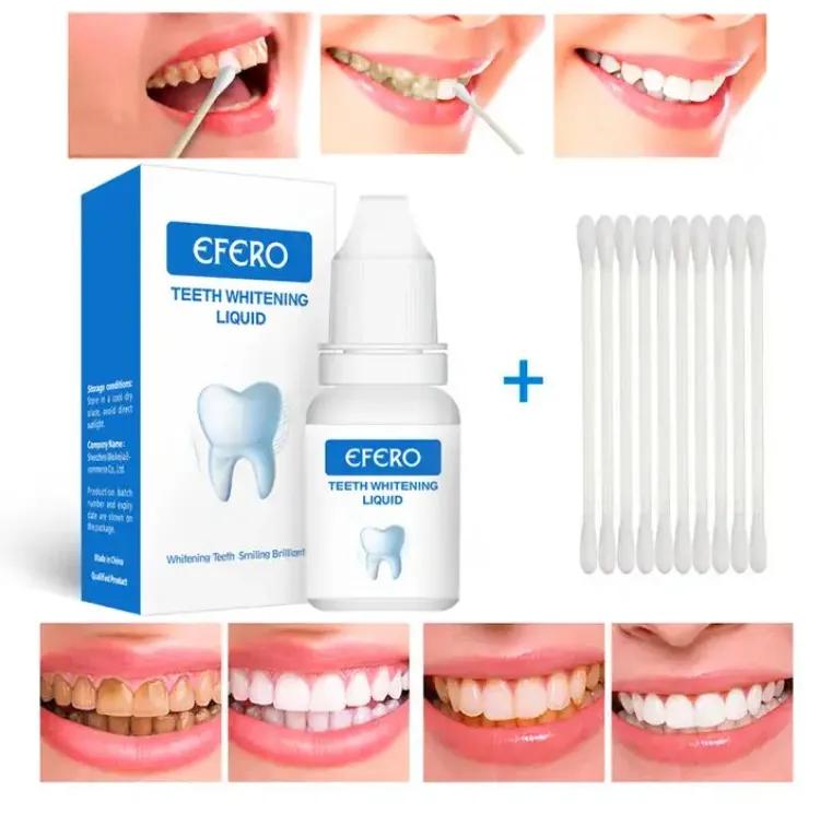 EFERO Teeth Whitening Essence Serum Liquid Powder Oral Hygiene Cleaning Serum Teeth Whitening Mousse For Teeth