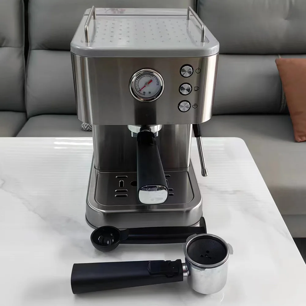 Stainless Steel Capsule Coffee Maker Electric Espresso & Cappuccino Machine for Home & Hotels EU Plug