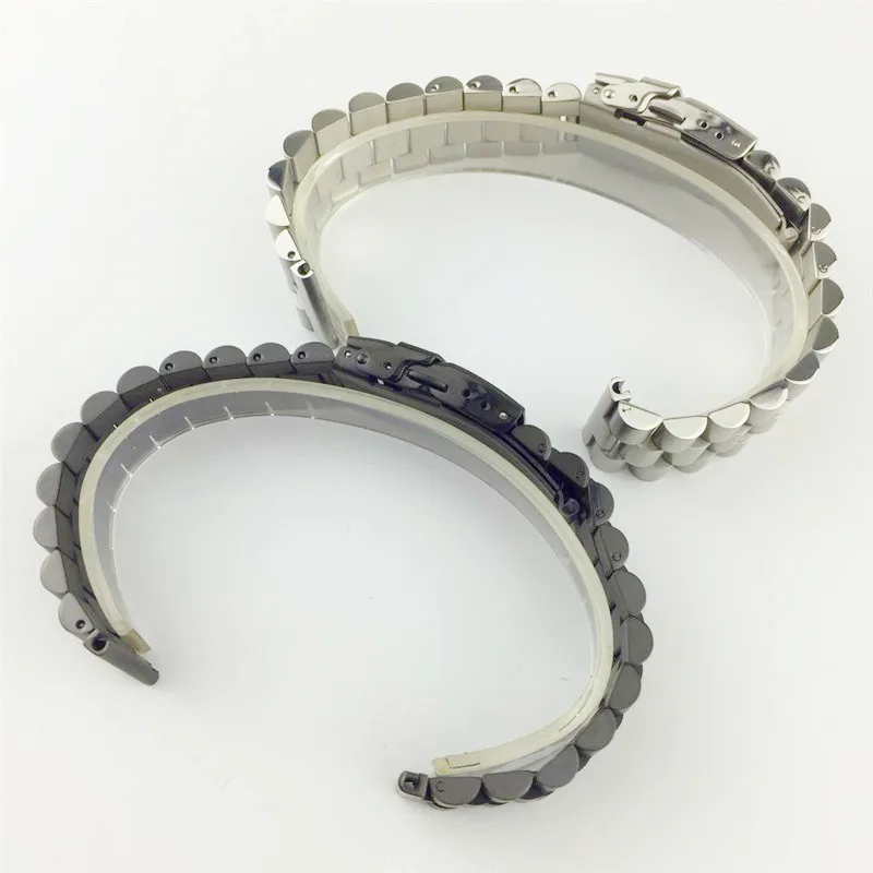 Customized 18mm 20mm 22mm 24mm 26mm luxury solid thick heavy  stainless steel man watch band metal watch strap wholesale