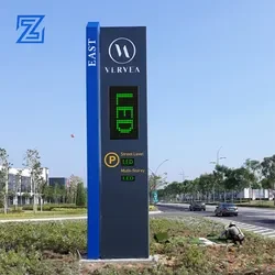 Gas Station Construction Petrol Station Led Digital screen Signage Advertising Pylon Sign For Price Display