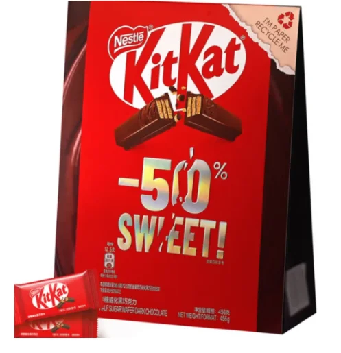 half-suger Weihua Chocolate 456g with 50% Sugar Reduction, Black Delicious Sweet Gift Candy Snacks