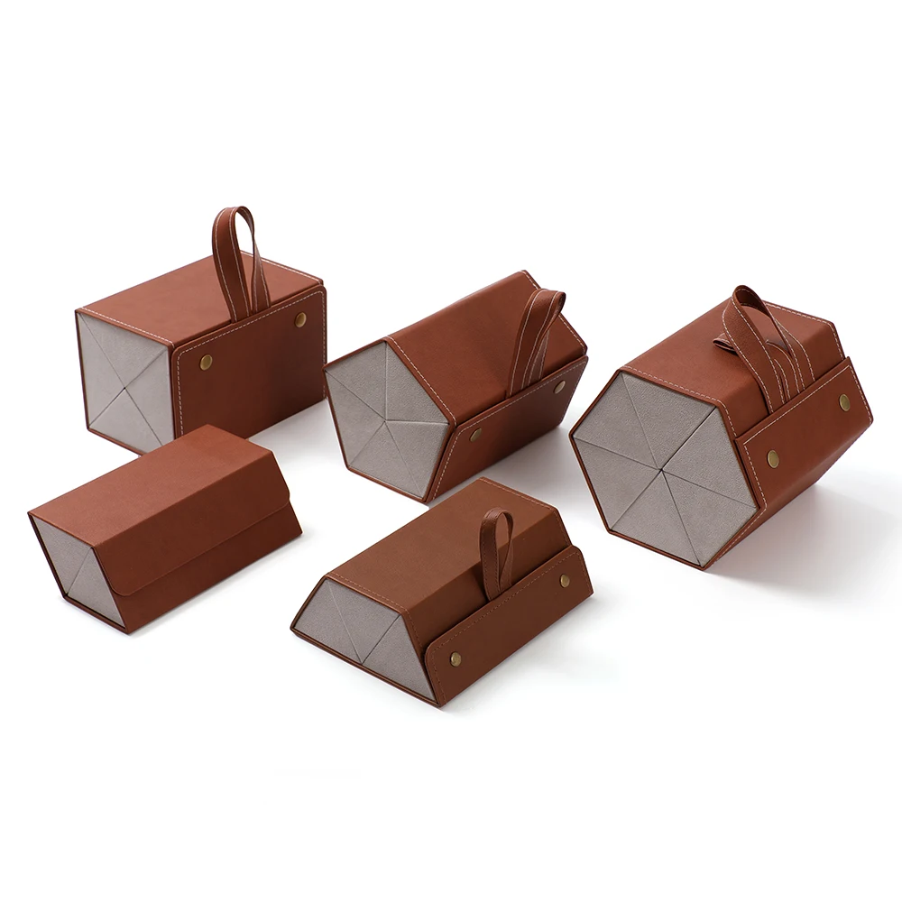 2/3/4/5/6 Slot Pu Eyewear Holder Eyeglass Case Organizer Glasses Display Storage Box Foldable Travel Sunglasses Case