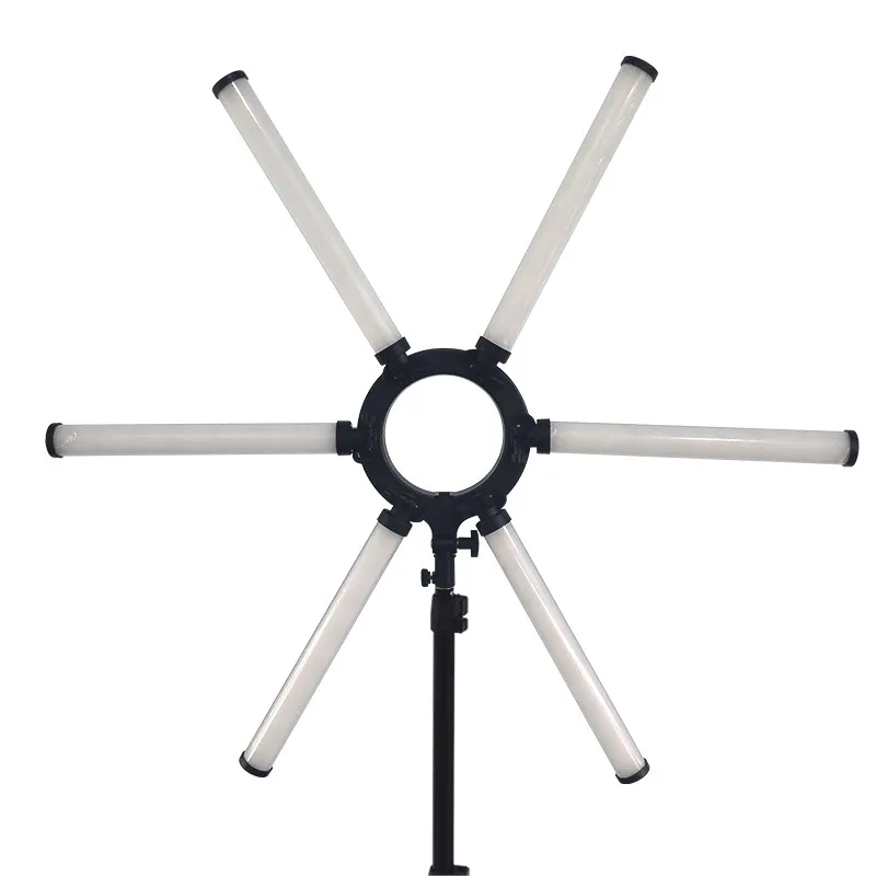 12 Months Warranty Warm/Cool LED Tripod Stand Star Bar Lamp Ring Light with 6 Tubes LED for Camera Photo Studio