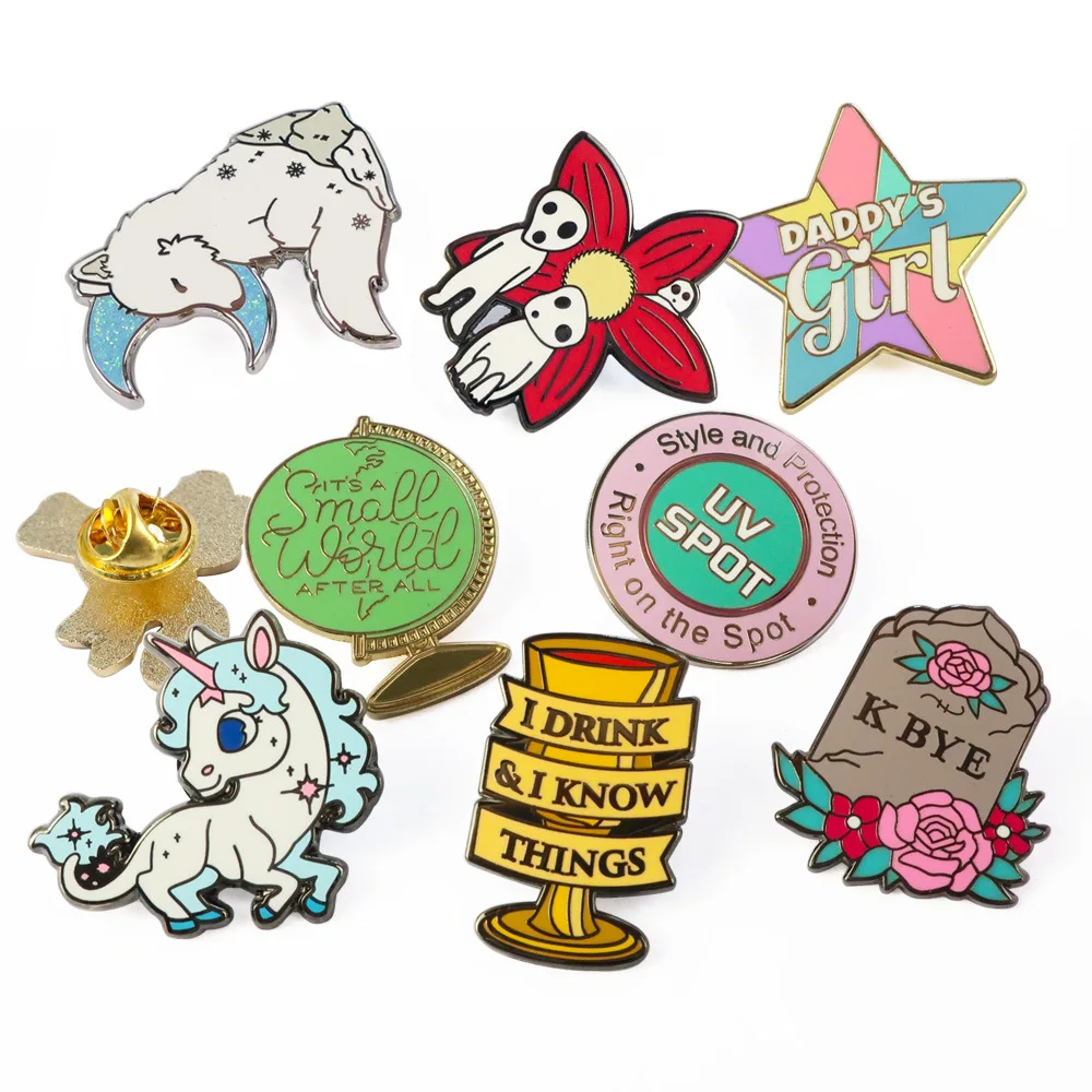 Manufacturer Custom Metal Anime Magnet Blank Cartoon Animal Hard Soft Enamel Lapel Badge Pin