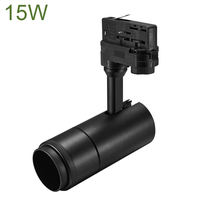 Zoomable COB LED Track Light 15W 20W 30W Commercial Beam Angle Changeable Adjustable Focusable COB LED Focus Track Lights