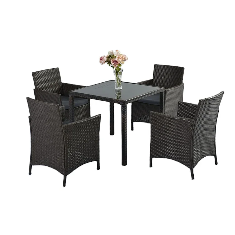 
HTN147 Outdoor rattan garden bar furniture dining sets outdoor rattan table and chair set 