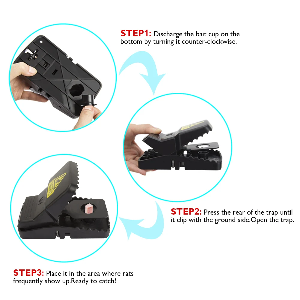 
Indoor and Outdoor Big Size Plastic Mouse Trap Rat Catcher Rodent Rat Killer Pest Control Humane Squirrel Mice Rat Trap 