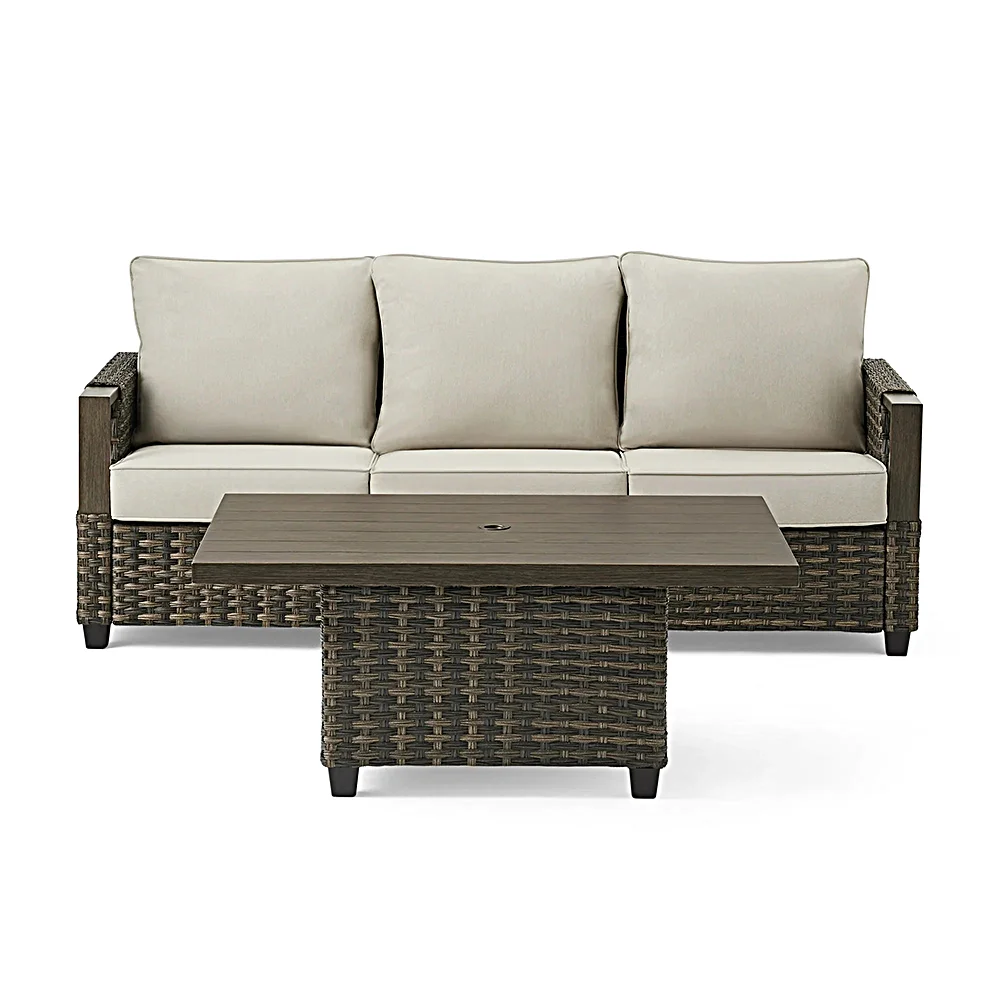 best seller aluminum	2 seater sofa cheap rattan wicker terrace furniture backyard furniture commercial exterior patio furniture