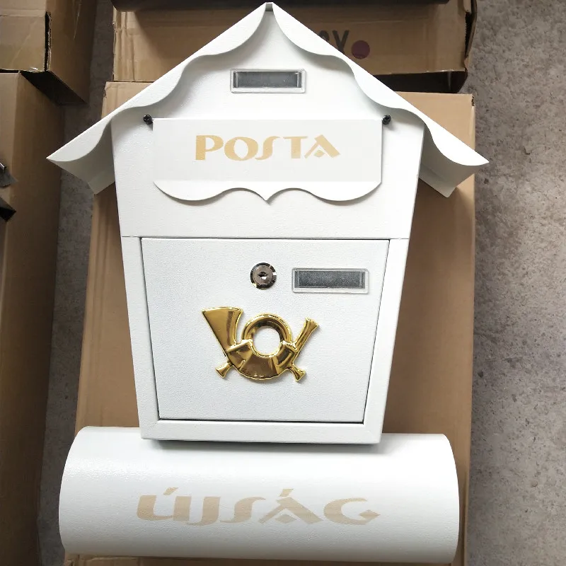 
Matel Mailbox four color black brown copper white with box packing 