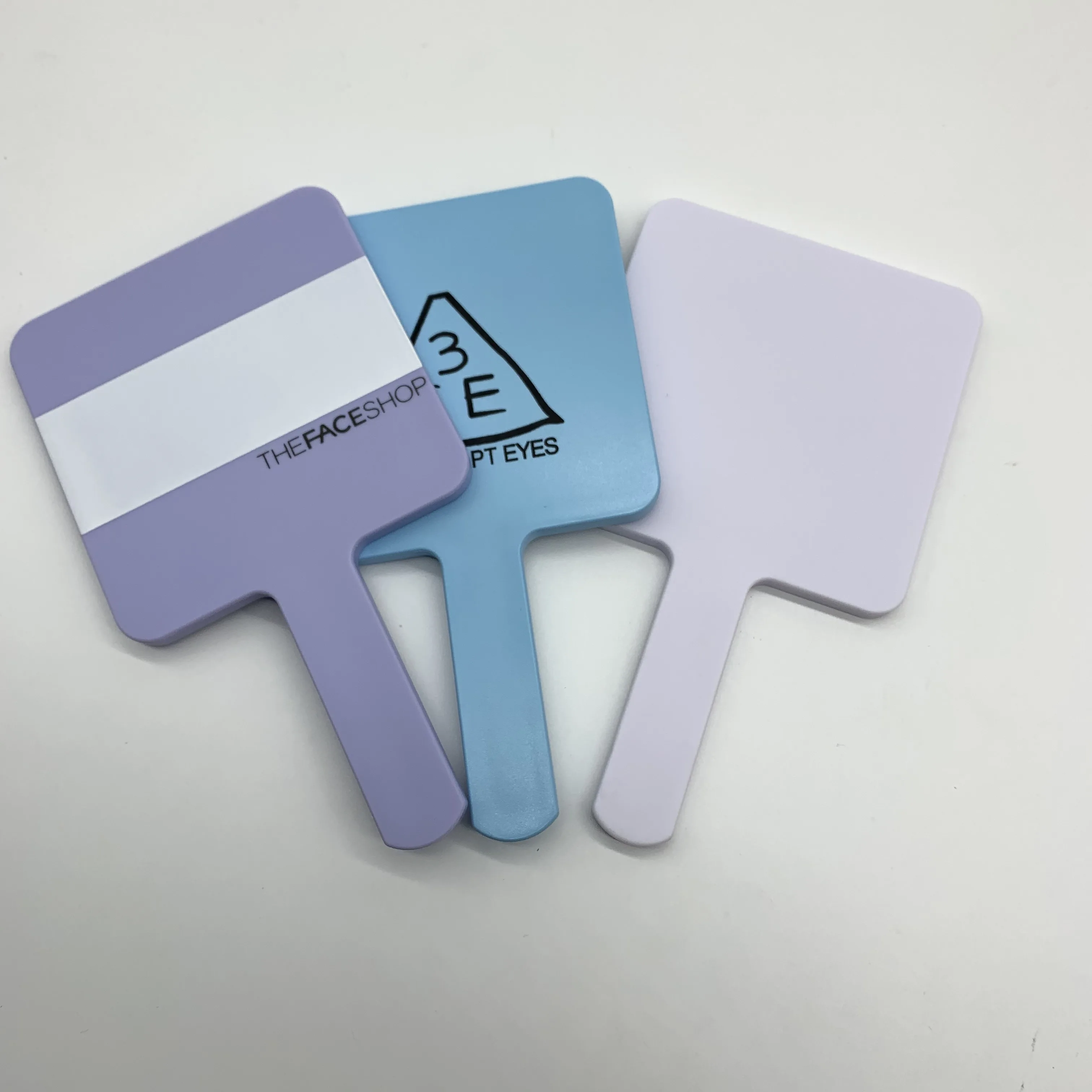 Custom Handheld Pocket Makeup Mirror Vintage Personalized Portable Mini Pink Heart Hand Held Vanity Mirror With Logo