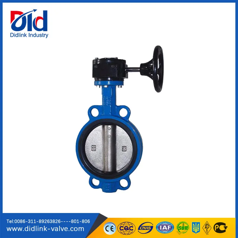 4 Inch Handle Cast Iron Harga Kitz Price Rubber Seal Wafer Type  Butterfly Valve