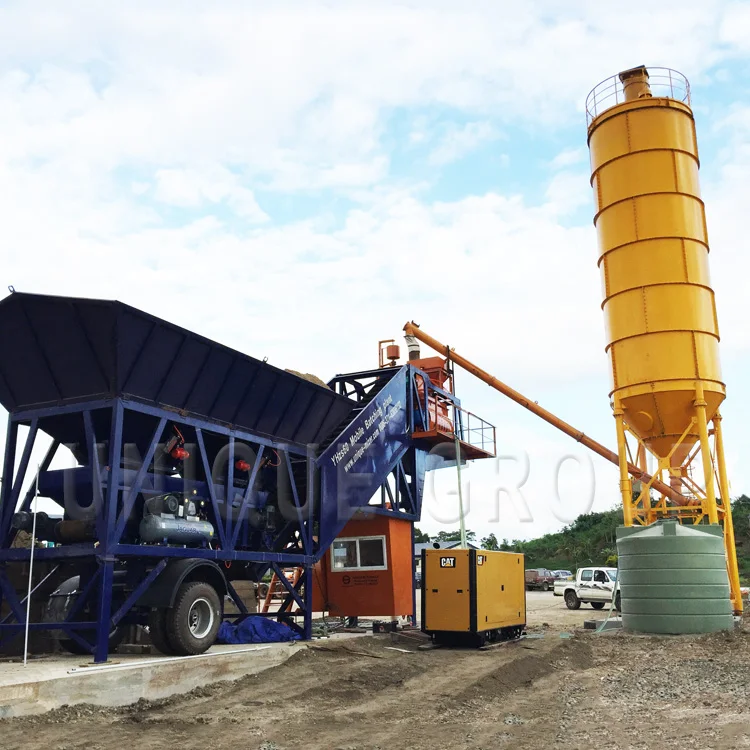 China concrete manufacturing plant mini Rmc mobile concrete mixing plant for sale