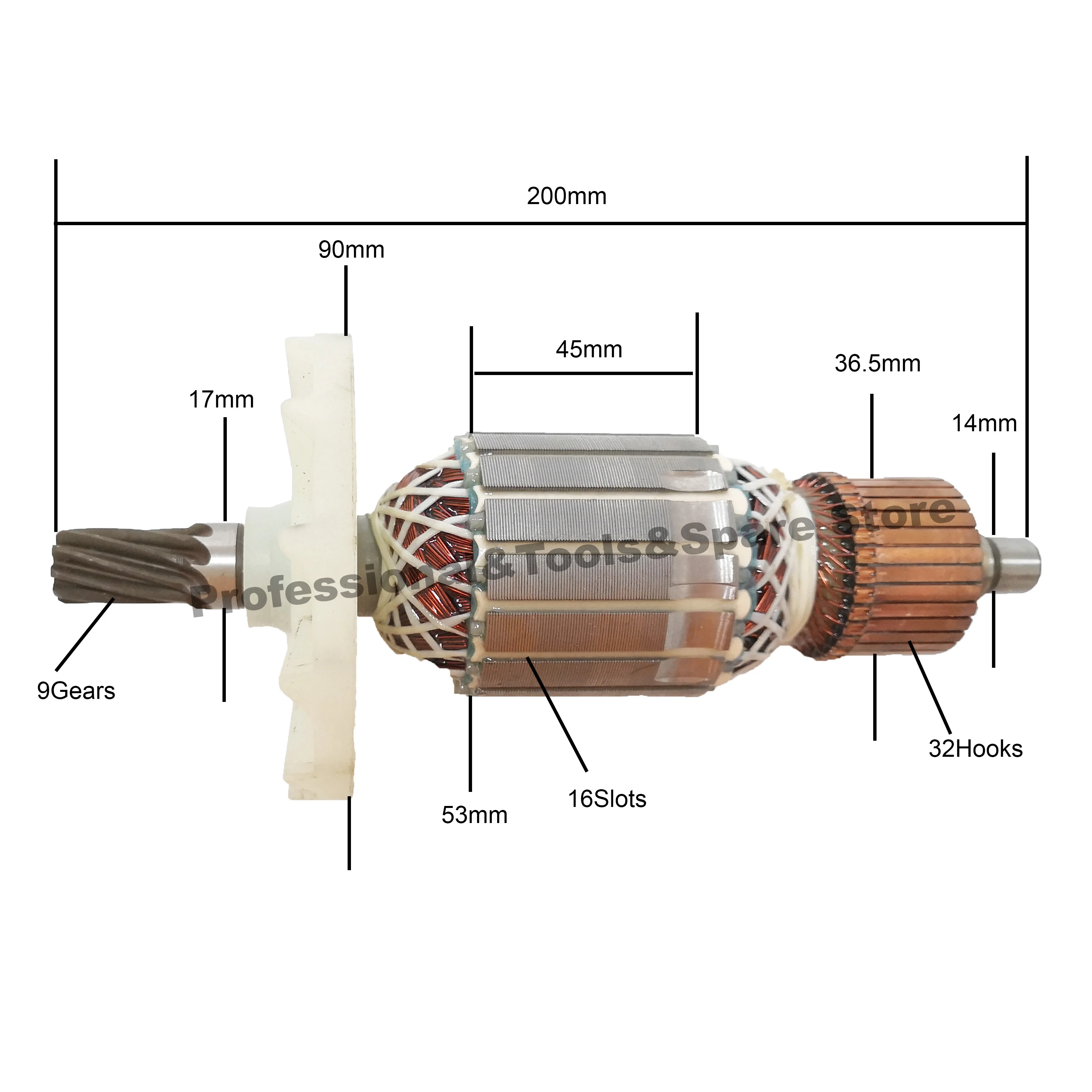  AC220-240V якорь ротора Замена для HITACHI Jack Отбойный молоток