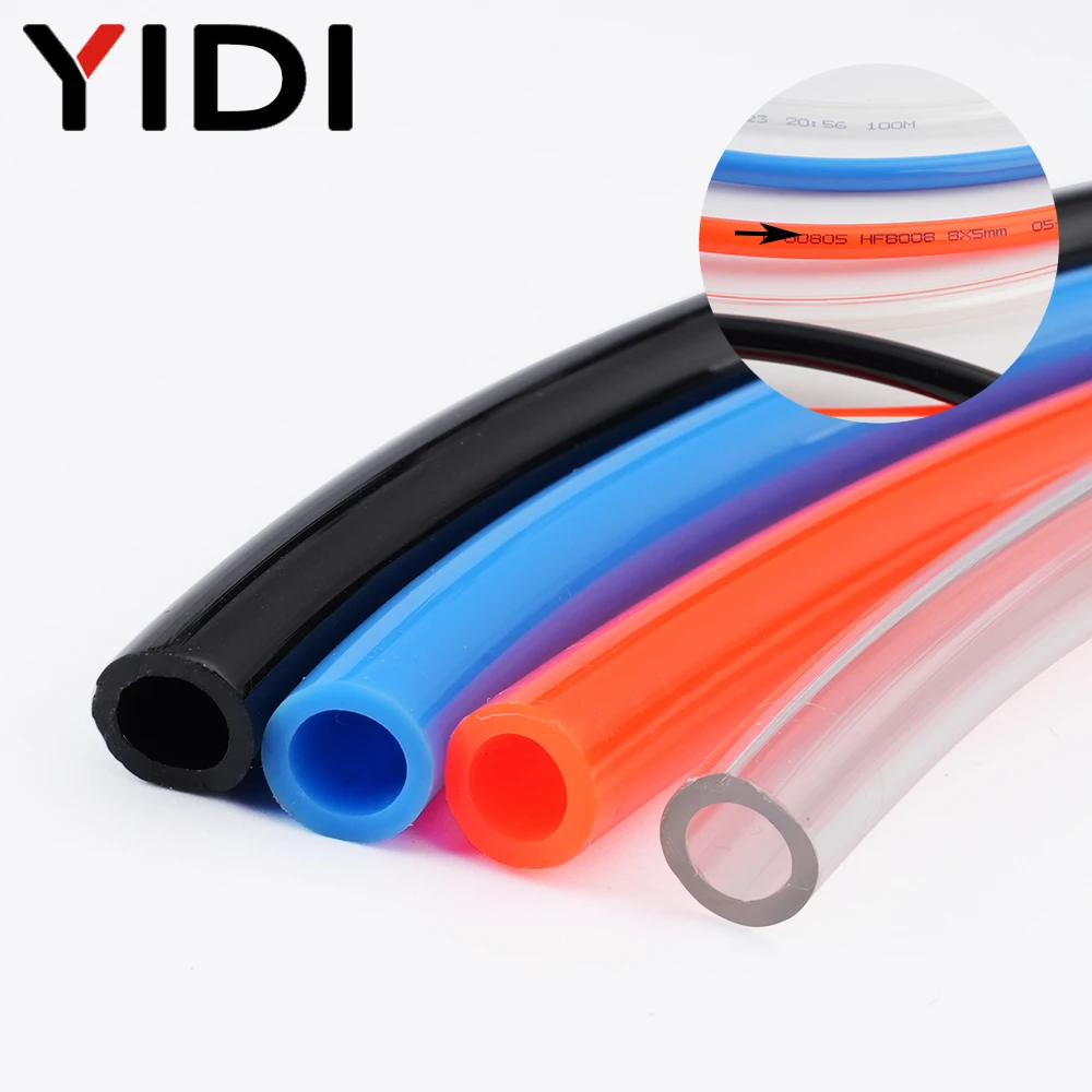 100m 1Mpa/10000Hpa Pneumatic Air Compressor Hose PU Polyurethane Tube Pipe Line 4mm 6mm 8mm 10mm 12mm 12-10 10-6.5 8-5 4-2.5 mm