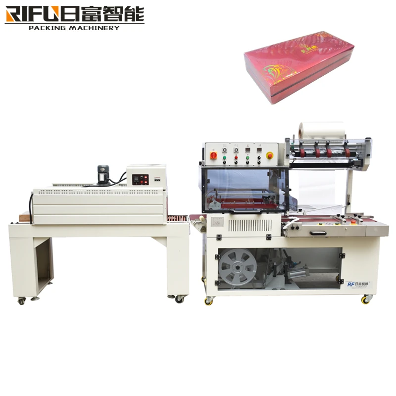 Automatic Egg Tray Box Book Perfume L Sealer Shrink Tunnel Wrapping Packaging Machine for Manufacturing Plant