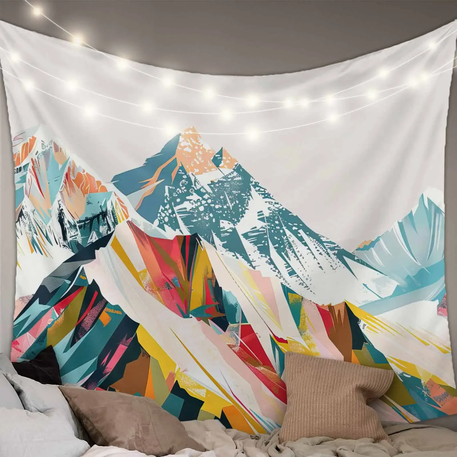 Custom Size any Pattern  Tapestries Aesthetic Starry Night Wall Hanging Teal Abstract Wall Tapestry for Bedroom Dorm Living Room