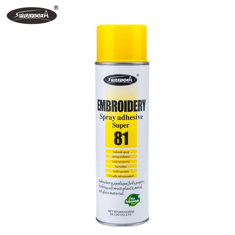 Sprayidea 81 патчи для вышивки аэрозольный спрей для детской одежды Нижнее белье нейлоновая ткань Китай клей-спрей