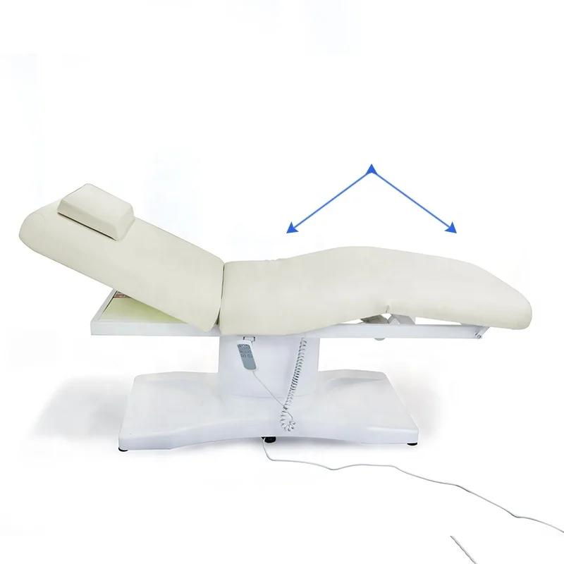 Electric Spa Massage White Color Spa Bed Massage Table Adjustable Facial Bed Electric Medical Clinic Electric Massage Table