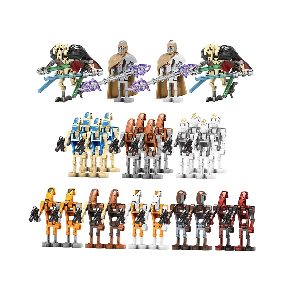 Space wars minifigs Battle Droid IG-100 General-Grievous Assault Robot Captain minifigs building block sets kid toys TV6111-6112