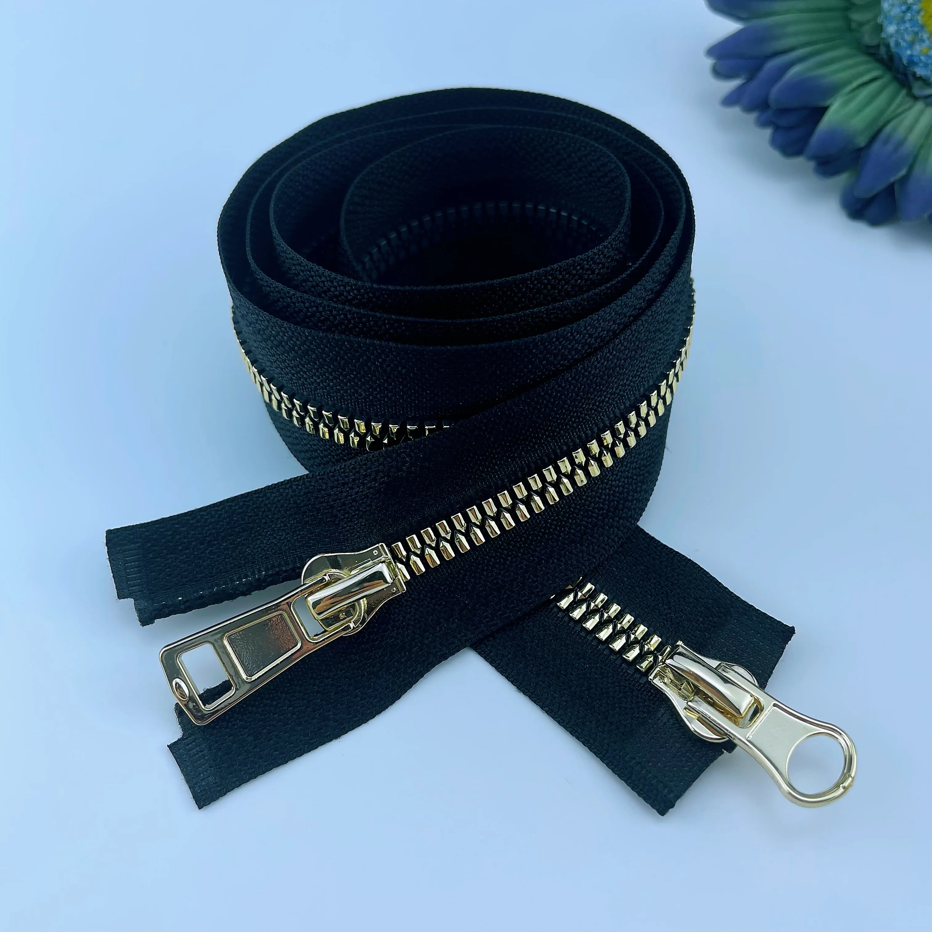 NO.5 Golden Diamond Teeth Plastic zipper for bags garment accessories Zipper Puller slider zip pull full zip