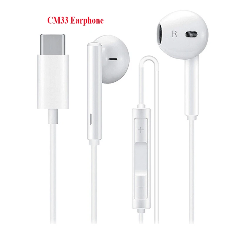 CM33 Earphone USB Type-C In Ear wired mic Volume Control Headset For Huawei Mate 10 20 P20 Pro