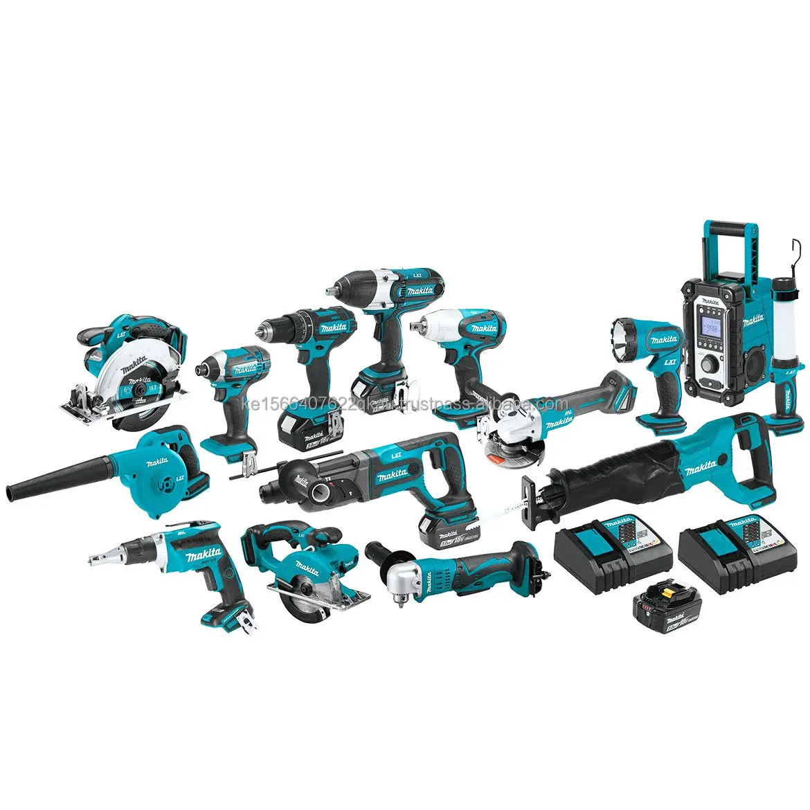 BEST! Makitas LXT1500 18-V Tools Set LXT Lithium-Ion 15Pcs Other Hydraulics Power Cordless Drill