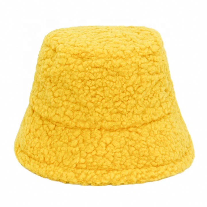 Wholesale Winter Warm Bucket Hat Korean Version Light Plate Lamb Fleece Fisherman Hat Hijab