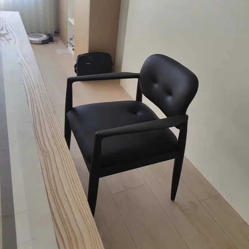Nordic style design wooden and leather dining room chairs de sillas de madera para comedor tables and chair for restaurant
