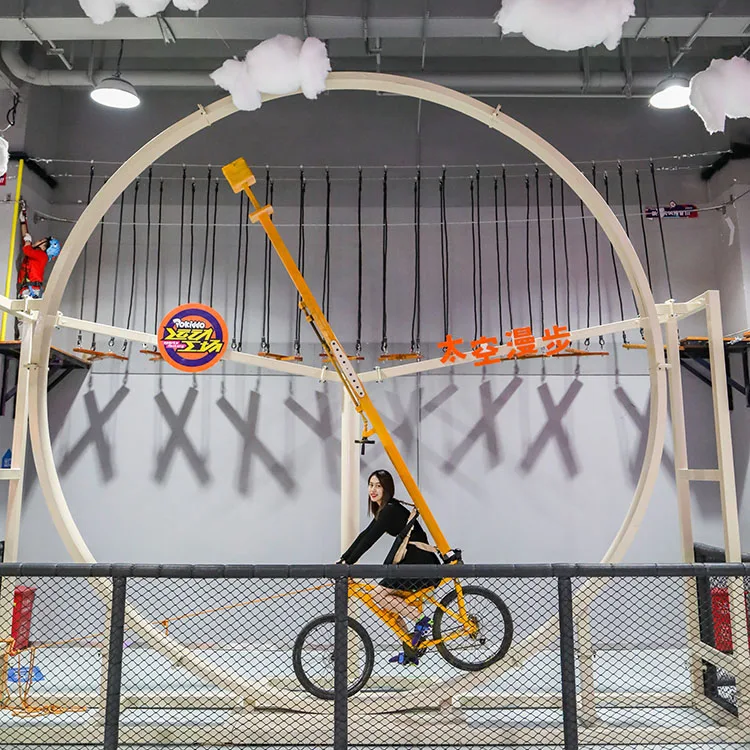 Family Entertainment Adventure Sports New Game  360 Space  Bike  Customized Indoor Trampoline Park Equipment For Adult And Child