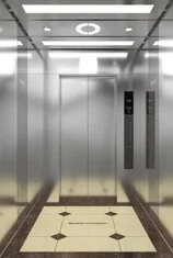 21 Persons 1600KG Luxury Office Building Elevator VVVF Drive FuJi 304# Ss Cabin Lift