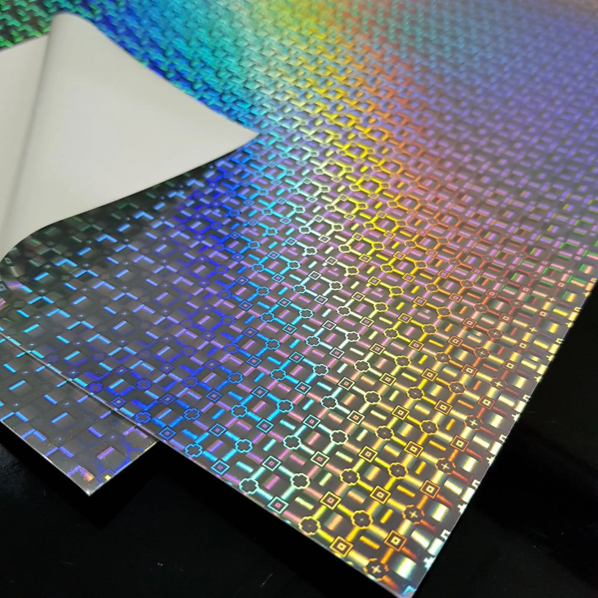 Holographic A4 Destructible Stickers Sheets Vinyl A4 Egg Shell Paper Adhesive Graffiti Hologram Eggshell Stickers Sheet