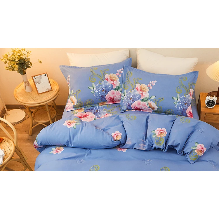 Hight quality microfiber bed sheets double bed home choice bedding 3d print bedsheets sets duvet cover