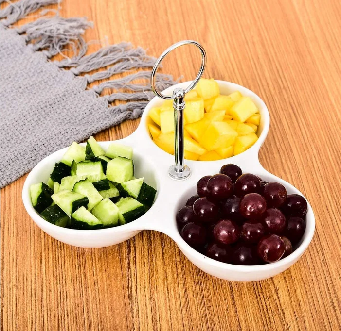 ceramic 3 tier plate with stand serving dishes party displaying plates porcelain cake plate