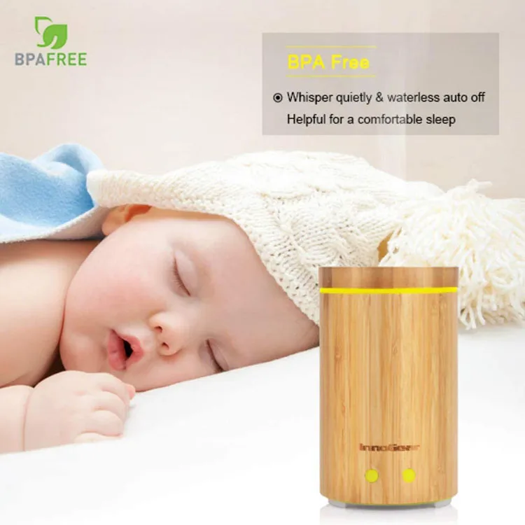 
Waterless Auto Shut-Off ultrasonic humidifier cool mist electric bamboo essential oil aroma diffuser 