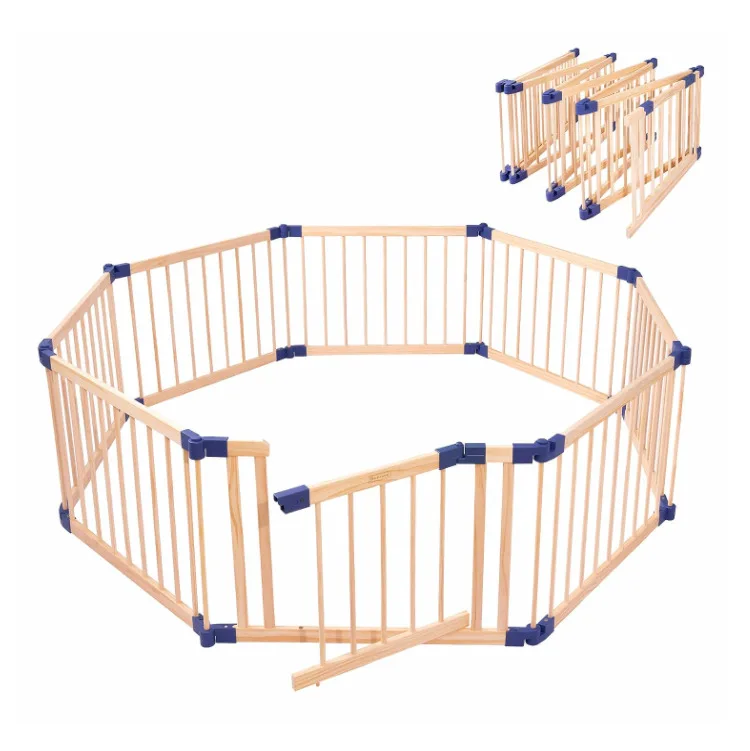 customization   Foldable baby playpen baby gates playpen Wooden Baby Play Pens