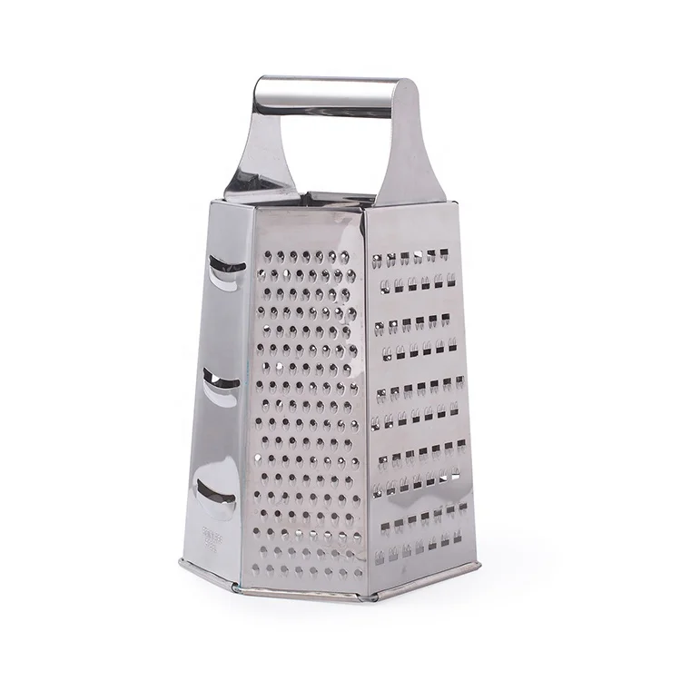 High grade 6 sides stainless steel box grater cheese grater for kitchen