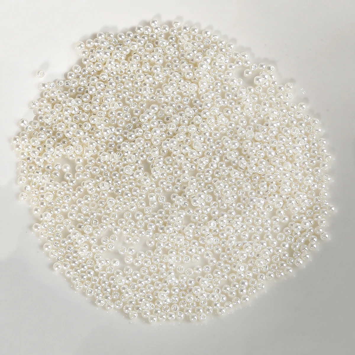 Wholesale 4/6/8/10/12/14/16/18/20 mm 500g/bag White Ivory Imitation Pearl Round ABS Loose Spacer Beads For DIY Jewelry Making