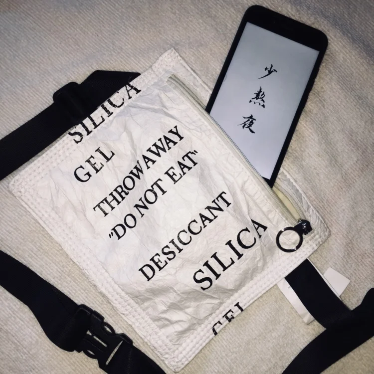 Unisex personality fun messenger bag desiccant shape lightweight single shoulder bag Tyvek paper crossbody bag