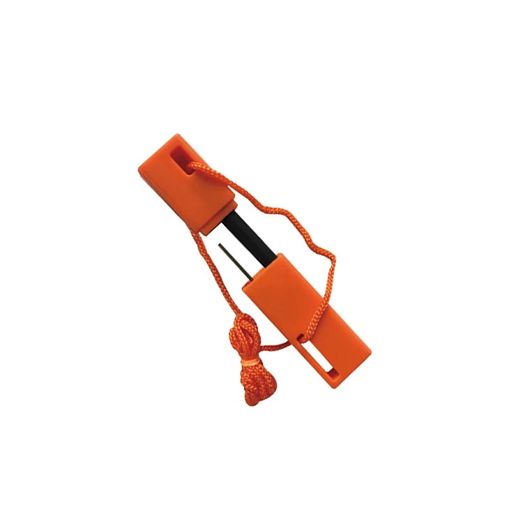 Nickel rod bagged flint fire starter bushcraft survival fire steel belt strikers camping outdoor easy to carry orange hunting em