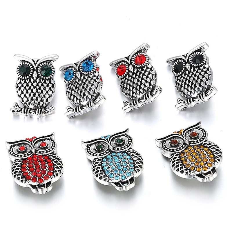 
Snap Jewelry Rhinestone Flower 18mm Snap Buttons Fit Bracelet Necklace Mixed Style Snaps Buttons Jewelry 