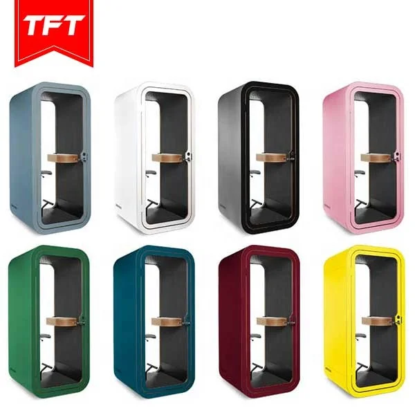 
Hot Sale Indoor Europe Quiet Mobile Coworking Space Metal Small Soundproof Phone Booth for Home 