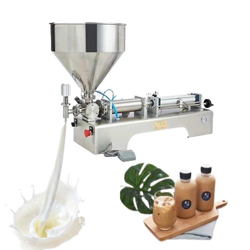 Semi-automatic double heads liquid paste filling machine beverage sauce edible oil milk honey bottle filling and packing machine
